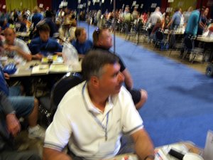President Chuck Pugar on the floor.