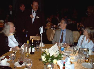 Relaxing after the work of the conference is over.