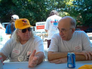 Stimulating conversation among old friends.