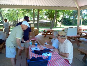 Signing in on a beautful day at the park